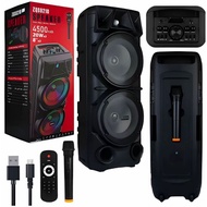 ZQS 8210 BOOM BOX 8" × 2 WIRELESS KARAOKE BLUETOOTH SPEAKER WITH HANDLE & WHEELS.