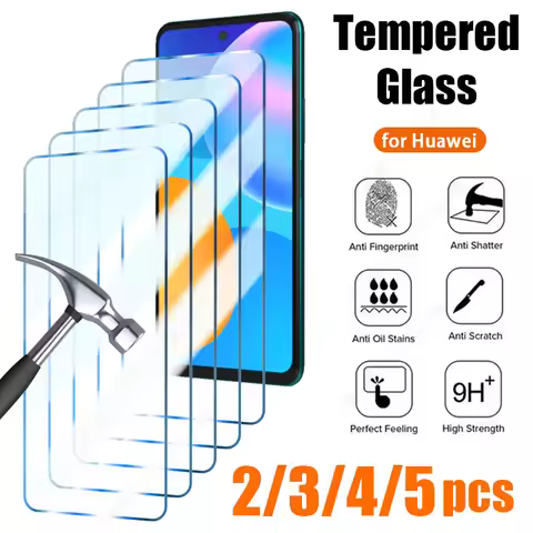 2-5PCS Tempered Glass for Huawei P20 Pro P30 P40 Lite E Nova 5T Y6 Y7 2019 Protective Glass for P Sm