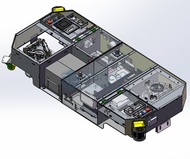 AGV trolley mechanical drawing shuttle AGV robot accessories AGV trolley controller processing 3D mo