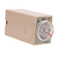 10S Delay Timer Time Relay H3Y-2 AC 220V 8 PIN Adjusting Knob Control Timing Relay for Household Electrical Systems