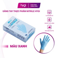 Disposable Nitrile Leather gloves, Nitrile Material, Hygi Brand, Disposable, Blue, 100 Pcs / Box