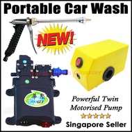 Portable Car Motorcycle Wash Pump High Pressure Washer Water Spray Gun Hose Rechargeable Battery Aircon Floor Washing