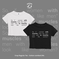 Woman with muscle gym crop top - EGOISM