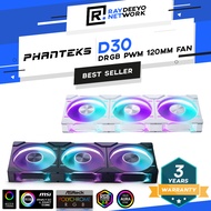 Phanteks D30 120mm PWM Fan DRGB Premium Case Fans [Connect up to 4 D30 fans with bridge connector]