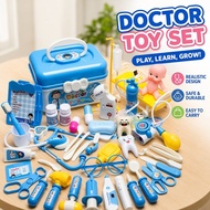 Kids Doctor Toy Set Medical Dentist Role Play Mainan Doktor Stethoscope Costume Klinik Gift