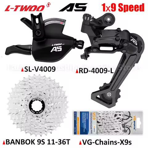 LTWOO A5 1X9 Speed MTB Bike Derailleur Groupset Compatible SHIMANO BANBOK 32T 36T Cassette Flywheel