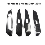 ภายใน Moudlings อุปกรณ์เสริมประตูจับ Windows ควบคุมเบรคแผงสำหรับ Mazda 6 Atenza 2014-2018สติกเกอร์ ABS