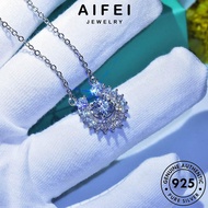 AIFEI JEWELRY 純銀項鏈 Pendant Accessories Leher For Original 925 Diamond Women Chain Moissanite Korean Rantai Fashion Perempuan Necklace Perak Sterling Silver N1520