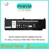 PKWVM C903V Laptop Battery For Dell Precision 7550 7560 7750 7760 Series P44E P93F P44E001 CR72X 68N