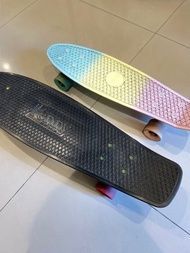 penny 27寸 交通板 小魚板 滑板 二手 正品 素色 黑色 彩虹板