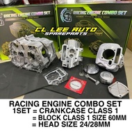 TAIKOM STRONGER  EX5 CLASS 1 PNP EX5 /DREAM 60MM CYLINDER HEAD 24/28MM WITH ENGINE CRANKCASE ,BLOCK 