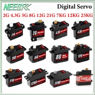 NEEBRC 2G 4.3G 5G 8G 12G 21G 7KG 12KG 23KG Waterproof  Plastic/Metal Gear Digital Servo For 1/10 1/1
