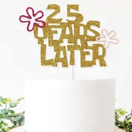 25 Years Later Birthday Cake Topper, 25th Birthday Party Decorations Cartoon Under the Sea Theme for