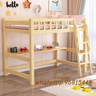 A52315實木高架床 碌架床 雙層床 上床下桌 帶衣櫃床 書桌床 包送貨