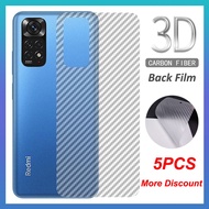 【5 Pcs】For Xiaomi Mi 13 12 11 Pro 13 12 11 Lite 5G NE 12T 11T 10T 9T Pro Carbon Fiber Back Screen Protector Film