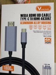 VIAKING WIBA HDMI Type-C 轉 HDMI 4K30HZ 線