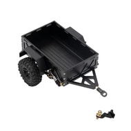 CNC Aluminum 1/18 Utility Trailer with Hitch Mount for RC Crawler TRX4M Bronco Defender Scale Access