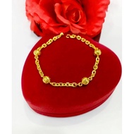 24K CRYSTAL PLATED CHAIN BRACELETRK + 24K GOLD PLATED (import)