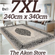 7XL (240cmx340cm) Karpet Dubai Cantik  DXB Velvet Bahan Berkualiti Tinggi 5D Saiz 7XL Murah & Lembut
