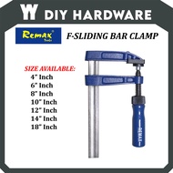 YY DiY REMAX F-Clamp (Germany Style) 4" 6" 8" 10" 12" 14" 18" High Quality F Sliding Bar Clamp