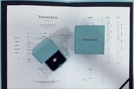 22年Tiffany 1.27 ct 鑽戒 D色：VS1淨度：3EX切工：中螢光