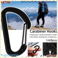 LETTER 1/4/8pcs D Carabiner Quickdraws Packback Buckles Outdoor Water Bottle Hooks