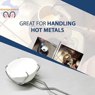 Strongaroetrtr 25.5CM Stainless Steel Crucible Tong Crucible Clamp Crucible Pliers White Gold Bowl M
