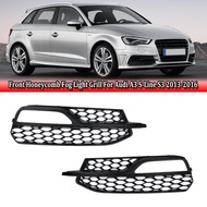 2X Front Honeycomb Bumper Fog Light Grill Cover For Audi A3 S-Line S3 2013-2016