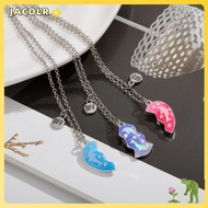 JACOLR 3Pcs BFF Necklaces, Friendship Friendship Jewelry Matching Heart Pendant Necklace, Alloy Cute