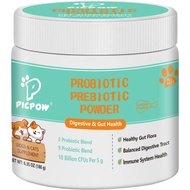 PICPOW Probiotic Powder for Dogs & Cats, 10 Billion CFU Dog Probiotic Powder, with Digestive Enzymes