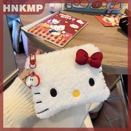 HNKMP Dễ Thương Sanrio Hello Kitty Bow Sang Trọng Mỹ Phẩm Túi Lưu Trữ Túi Đồng Xu Ví Xách Tay Vệ Sin