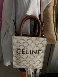 Celine TRIOMPHE帆布迷你型直式CABAS手袋