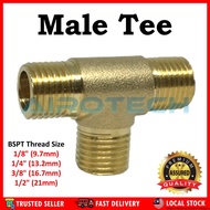 Brass Fitting Male Tee Fitting Adaptor Connector Thread Brass
