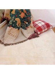 客廳、咖啡桌、臥室用厚假兔毛地毯,床邊短毛絨地墊