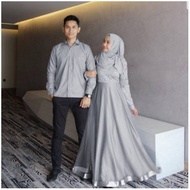 Sarimbit Couple Robe Shirt Husband Wife Muslim Invitation Couple Clothing Family A set Of agoda