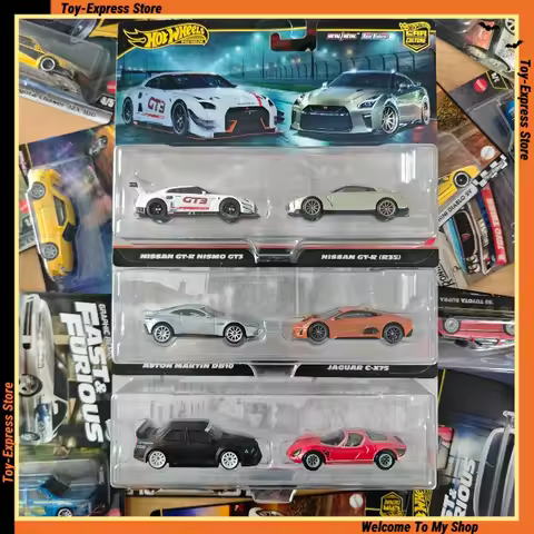 Hot Wheels Premium 2025 Hotwheels 2025 Car Culture 2-Packs 1/64 Car Model Aston Martin Nissan Gt-R A