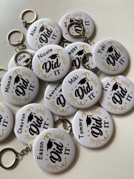 鏡子鑰匙圈 客製英文名字 畢業禮物