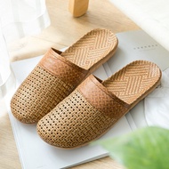 Super-life Rattan Straw Woven Casual Sandals Women House Slippers Linen Non-slip Slipper