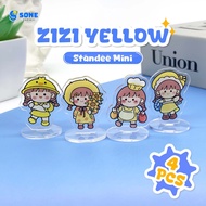 Zizi Yellow Acrylic Mini Standee / Waterproof UV Print Laser Cutting Acrylic Material