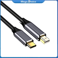 MegaChoice【Fast Delivery】USB C To Mini DisplayPort Cable High Resolution 4K 60hz Connector For Desktop Laptop Projector Monitor Phones 1.8M