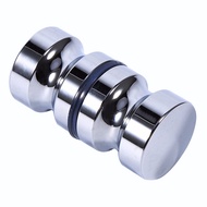 Aluminum Alloy Door Handle 1.1" Dia Single Glass Door Knob Bathroom Shower Cabinet Handle w/ Screw Home Hardware