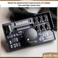 [PerfkMY] 4 Pin 12V PWM Fan Controller NAS Server Powered by SATA and DC for PC Case