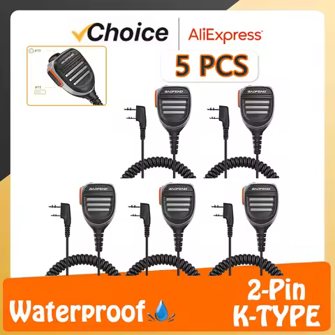 Baofeng Walkie Talkie Microphone Mic Waterproof DM-32 PTT Remote Shoulder Headset For UV-32 Speaker 