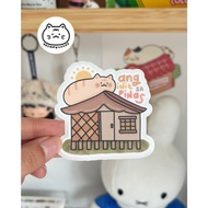 Bahay kubo Cat Laptop/Tumbler Waterproof Sticker FL10 Kreamynotes Art Studio