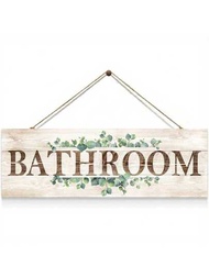 1個浴室標誌牆飾品,農舍浴室標誌木製掛牆傢飾,適用於浴室和家居房間裝飾