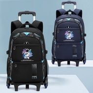 Trolley Schoolbag Male Grade 2-6 Large Capacity Student Trolley Bag Primary School Student Dual-use 