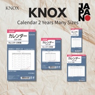 Knox System Notebook Refill Calendar 2 Years Many Sizes (Starts January 2026)