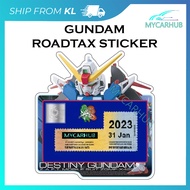Japan Anime Robot Roadtax Sticker  Pelekat Cukai Jalan Robot Anime Jepun
