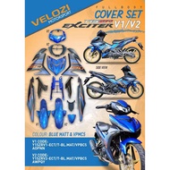 Y15ZR V1 / V2 COVERSET EXCITER150 STICKER TANAM BLUE MATTE & VPBC5 COVER SET BODY COVER SET SNIPER15