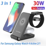 30W 3 In 1 Wireless Charger Stand For iPhone 14 13 12 X Samsung S22 S21 Apple/Galaxy Watch Airpods  Fast Charging Dock Station